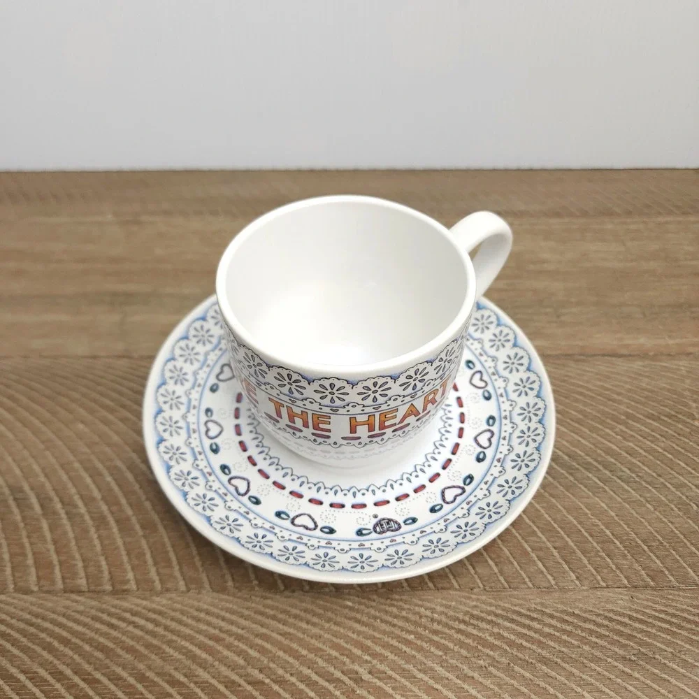 Mary Engelbreit Andrews McMeel Time For Tea Home is Where the Heart Cup & Saucer